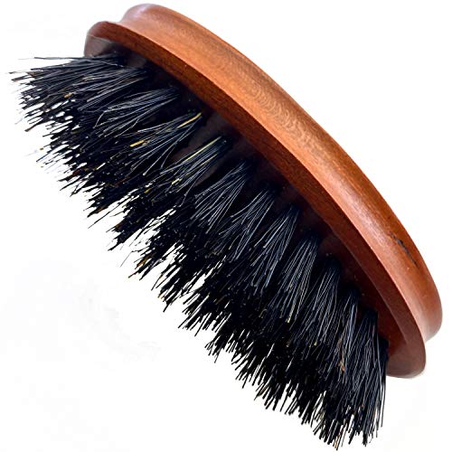Murai by Giorgio GM4F Firm Boar Bristle Beard Brush - Travel Brush for Men's Skin Care and Grooming
