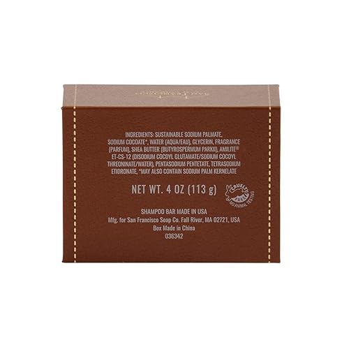 San Francisco Soap Hair and Body Mini-Bar 4oz (Cedar and Sandalwood) - No Harmful Chemicals - Good for All Skin Types - Made in the USA