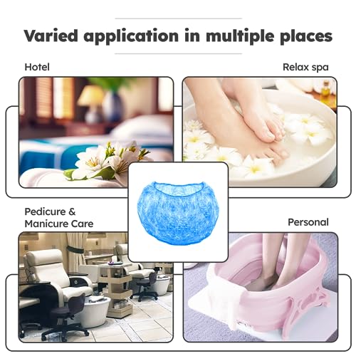 Premium Pedicure Bowl Liners with Enhanced Thickness and Pedicure Liners Disposable Optimal Fit for Most Chair Spas, Foot Bath, Foot Tub, Clear (Blue - 99 PCS)