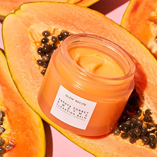 Glow Recipe Double Cleansing Kit for Glowing Skin - Includes Exfoliating Papaya Sorbet Enzyme Cleansing Balm + Mini Blueberry Bounce Gentle Face Cleanser - 2-Piece Facial Skincare Kit