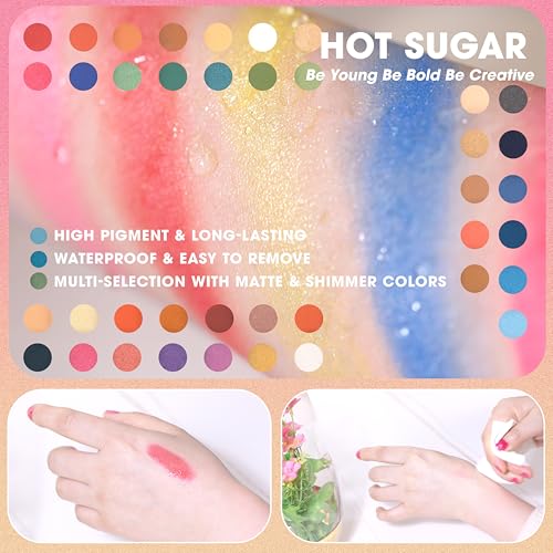Hot Sugar Girls Makeup Kit Age 4-6 7-8 10-12, Little Girl Makeup Set, Makeup Kit for Teenagers 13-15 Includes Eyeshadow Lip Gloss Blush Highlighter Bronzer Brush (Mermaid)
