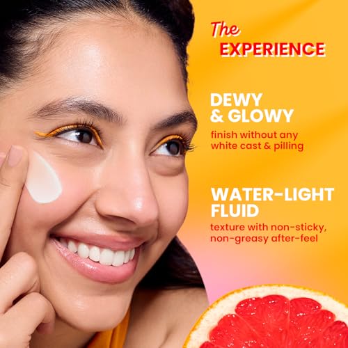 DOT & KEY Vitamin C + E Sunscreen SPF 50 | Water-Light, UVA/UVB & Blue Light Protection | Liquid SPF 50 | For All Skin Types | 50g (1.76 oz), Pack of 1