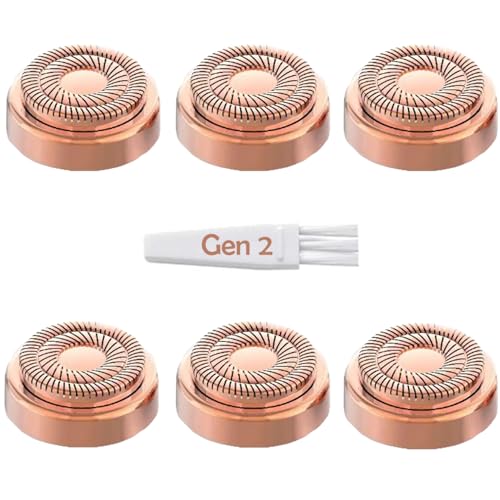 Replacement Heads for Finishing Touch Flawless Generation 2 Facial Hair Remover, 6 Count