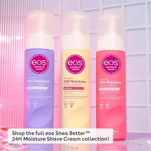 eos Shea Better Shave Cream- Vanilla Bliss, Shea Butter, Aloe Vera, Moisturizing, Shaving Cream for Women, eos Shave Cream, 7 fl oz, 2-Pack