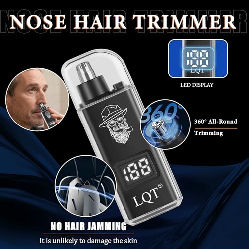 Hair Clippers for Men 3-in-1 Electric Cordless Clippers Set Beard and Mustache Trimmer for Men Nose and Ear Hair Trimmer with Comb, Wrap, Bag, Men's Birthday Christmas Valentine's Day Gifts
