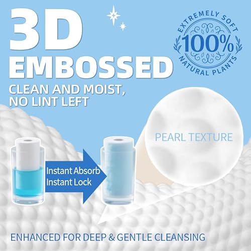 Disposable Face Towel, Soft Package, 60 Count, XL, Hanging and Flat Dual Use,Dry Wipes,Lint Free Face Cloths,Makeup Removal,Soft Cleansing Towelettes, Sensitive Skin Facial Towels,(1 Pack)