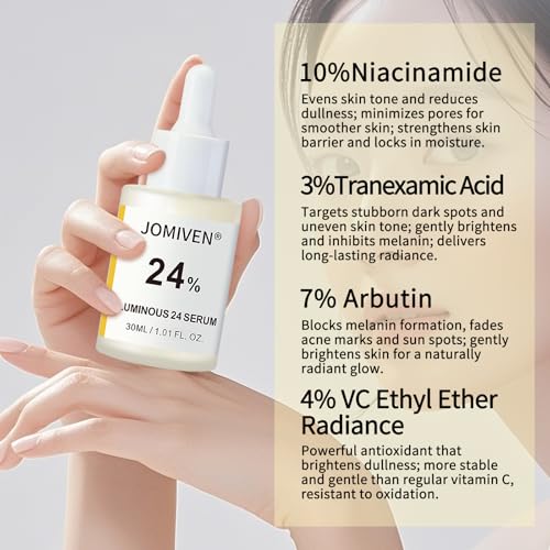 Luminous 24% Tone Correcting Serum ? 10% Niacinamide, 7% Arbutin, 4% VC Ether, 3% Tranexamic Acid ? Smooth Uneven Skin, Revitalize Dullness & Improve Radiance