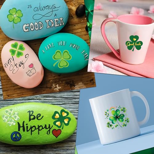 120Pcs Shamrock Temporary Tattoos Bulk - St Patricks Day Tattoos Pre Cut Design, Saint Patricks Patty Face Tattoo Stickers Adults Lucky Irish Makeup Party Favors Supplies Traditional Holiday Festival