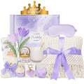 Birthday Gifts for Women - 13PCS Unique Happy Birthday Gifts Basket for Mom Her Best Friend Sister Wife Girlfriend Coworker - Relaxing Spa Self Care Package Valentines Day Gifts Set (Lavender)