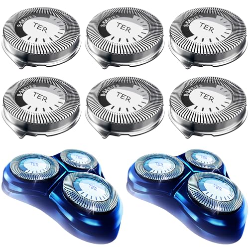 HQ8 Replacement Heads for Philips Norelco Shavers, OEM HQ8 Heads Upgraded, 6-Pack