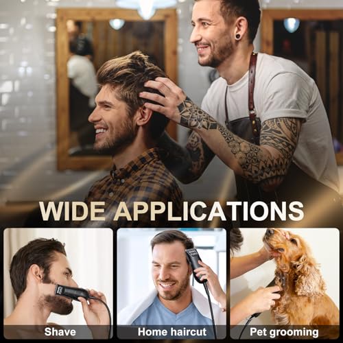 Professional Peanut Clipper Guards for Wahl Peanut ? 4PCS (1/8" to 1/2") Compatible with Wahl Peanut Guards 8685/8655/8035/8663 ? Premium Guide Combs with Storage Bag & Cleaning Brush, Black