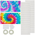 Silkfly 30 Pcs White Cotton Makeup Bags for Tie Dying Kit Items Things to Tie Dye Blank Cotton Cosmetic Bags Multi Purpose for Large Groups Party DIY Project(10.2 x 5.5 Inch)