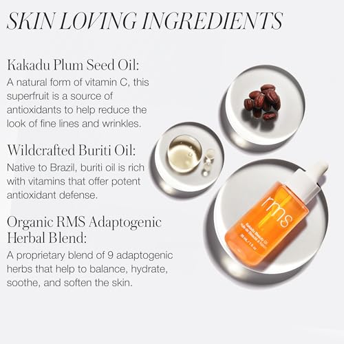 RMS Beauty Kakadu Beauty Oil ? 24-Hour Hydrating Face Oil with Vitamin C ? Brighter, Radiant Glow ? Kind to Biome Certified ? Non-Comedogenic & Fast-Absorbing ? 1 fl oz