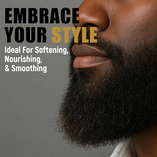 Beard Balm for Black Men: Beard Butter w/Biotin & Shea Butter, Hydrates Smoothens Softens & Thickens Facial Hair, Natural Ingredients for All (1 oz (Pack of 2), Rosemary & Coconut Oil)