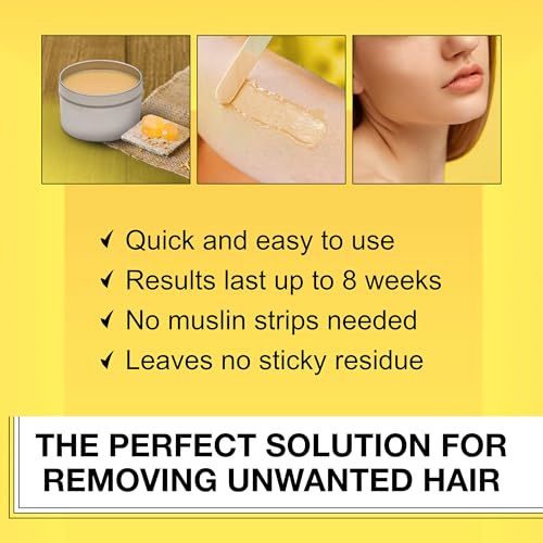 no tweeze Hard Wax Hair Remover, Needs No Strips, Made with Pure Beeswax, 4 oz.