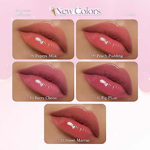 dasique Juicy Dewy Tint (09 Peach Pudding) 0.12 oz | Light Application with moisture | Long Lasting & wearing Glossy Lip Stain, Non-sticky | Vegan, Cruelty-free | Korean makeup | stocking stuffers