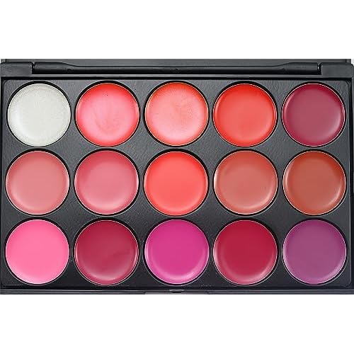 Pure Vie¢ç Professional Matte 15 Colors Non-Sticky Lip Gloss Palette Lipgloss Makeup Kit Cosmetic Contouring Palette