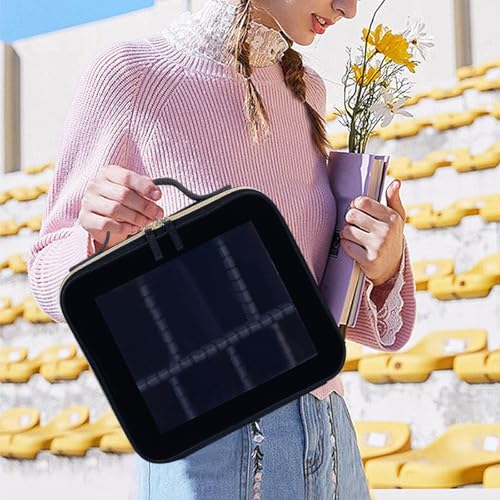 Travel Makeup Train Case Organizer Portable Storage Bag with Adjustable Dividers for Toiletry Cosmetic Brush Jewelry Accessories(Black)