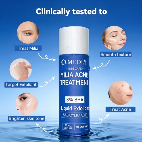 Milia Remover for face and eyes: Milia remover treatment with 3% Salicylic Acid for Acne exfoliant, Advanced formula for Men and Women 30ML