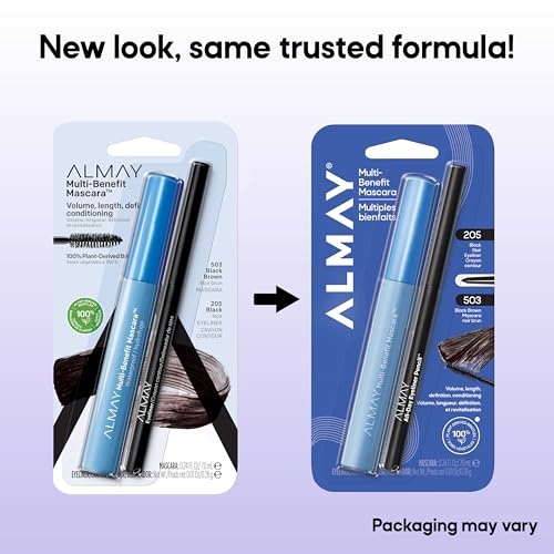 Almay Multi-Benefit Mascara and Eyeliner Duo Value Pack (Packaging May Vary), Black Brown