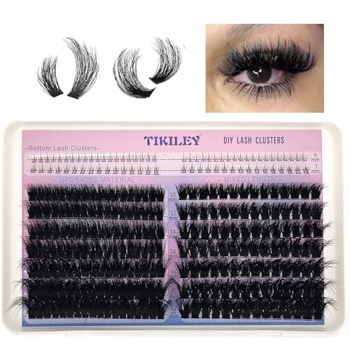 Fluffy Lash Clusters Cat Eye Faux Mink Eyelash Clusters with Bottom Lash Clusters 100D 200D Individual Lashes D Curl Mega Volume Eyelash Extension Clusters 10-22mm