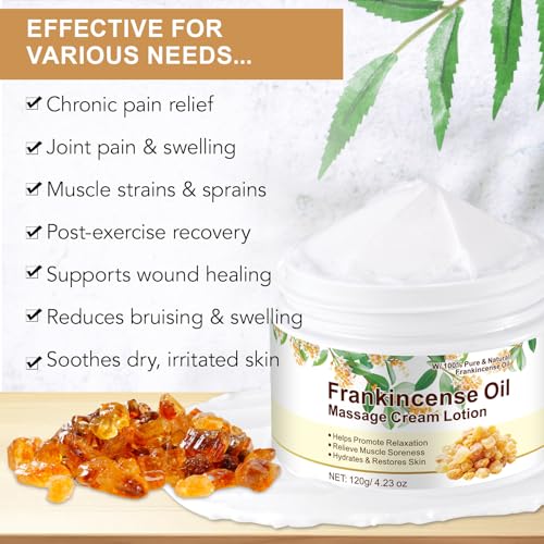 Frankincense Balm for Anti-Aging, Muscle Support ? Deep Moisturizing Frankincense Cream for Sensitive Skin, Dry Skin ? Skincare Moisturizer for Men & Women