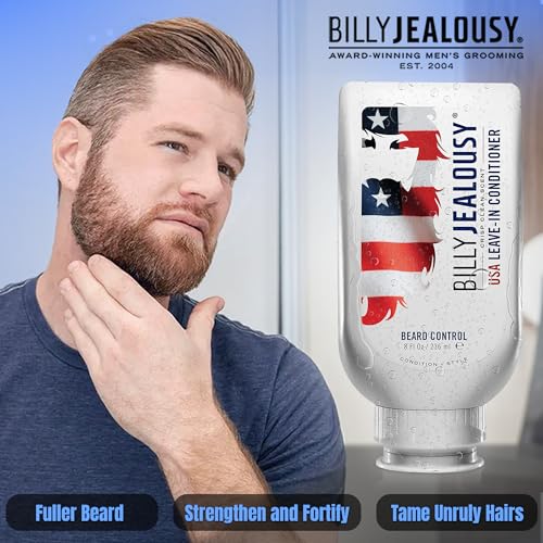 Billy Jealousy Beard Control Leave In Beard Conditioner for Men with Aloe Leaf Juice and Jojoba Seed Oil, Softens Hair and Skin, Light Hold with Matte Finish