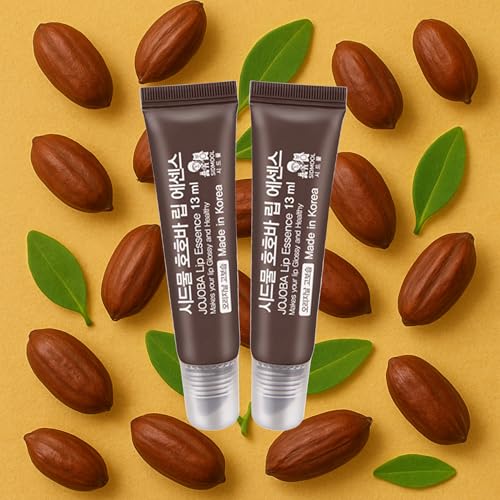 Sid-mool Jojoba Lip Essence 13ml/0.44oz x 2 Pack - Lip Gloss for Women with Jojoba Seed Oil - Ultra-Moisturizing & Protective Skincare for Dry, Sensitive Lips - Natural Finish K-Beauty