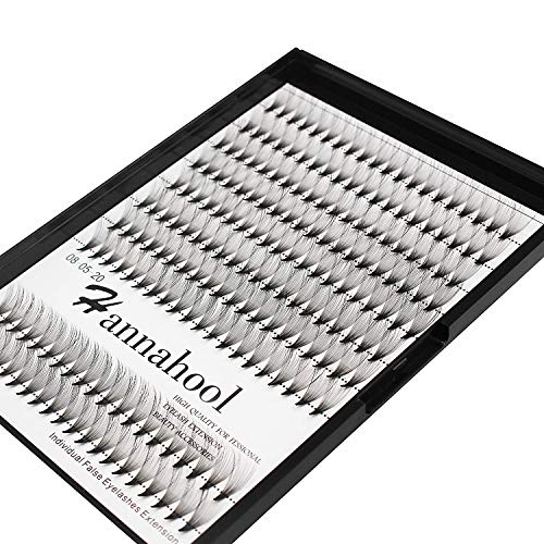 10Rows-200Pcs 20D Natural Long Individual False Eyelashes Cluster Thickness 0.07mm D Curl Volume Premade Fans Eye Lashes Extensions Soft and Lightweight Dramatic Look (10mm)
