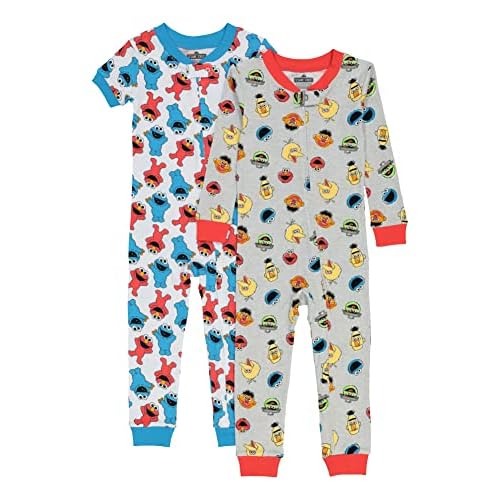 Sesame Street boys Little Footless Pajamas