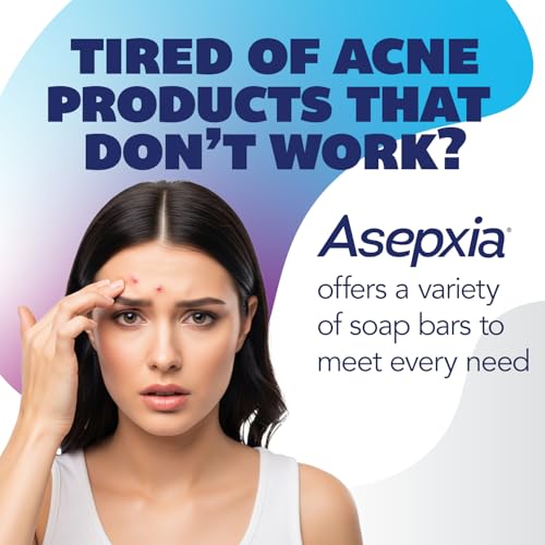 Asepxia Soap Face Wash Variety Pack ? 4 Facial Bars for Acne Treatment, and 1 Facial Bar For Brighteness & Softness | Oil Removal, Blackhead Care in a Complete Skin Routine | 4 oz Each | 5-Pack