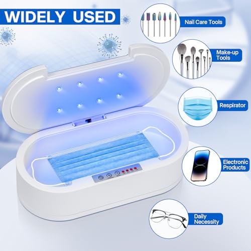 Nail Tool Sterilizers Box, Blue Light Cleaning Nail Sterilizer Machine, Convenient & Efficient Health Protection For Manicure & Beauty Salon Tools, Jewelry, Glasses, Phone