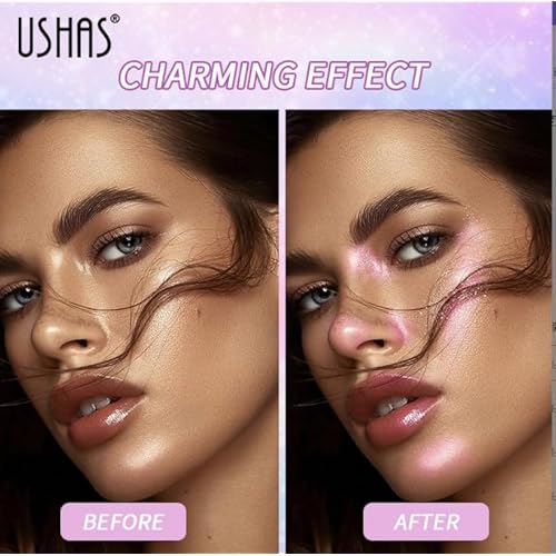 USHAS Body Glitter Spray 3.72 fl.oz - Temporary Body Shimmer Spray for Face, Hair, Clothing, Long Lasting Quick-Drying Shiny for Music Festival Rave (02)