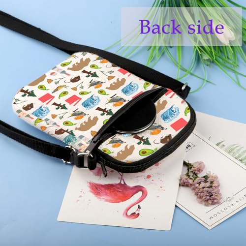 XYANFA Cali Makeup Bag - Trip Gift, Vacation Zipper Pouch (CALIFORNIA GIRL Crossbody)
