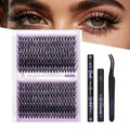 Lash Clusters Kit DIY Eyelash Extension Kit with Bond and Seal 280Pcs Wispy Fluffy Individual Lashes Natural Look D Curl Cluster Lashes 9-16mm Mix Length Reusable False Eyelashes for Beginners