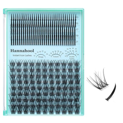 Mixed 12-22mm DIY Eye Lash Extensions Wide Stem Cluster Lashes Long Spikes Individual Fallse Lashes D Curl Volume Lashes (QL31-12-22MM)