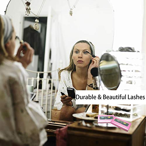 Fluffy Mink Lashes Miuhair False Eyelashes Natural Real Mink Lashes Fluffy Long 5D Dramatic Eyelashes for Women Full Lashes Durable Reusable Mink Eyelashes Messy Bomb1 pair