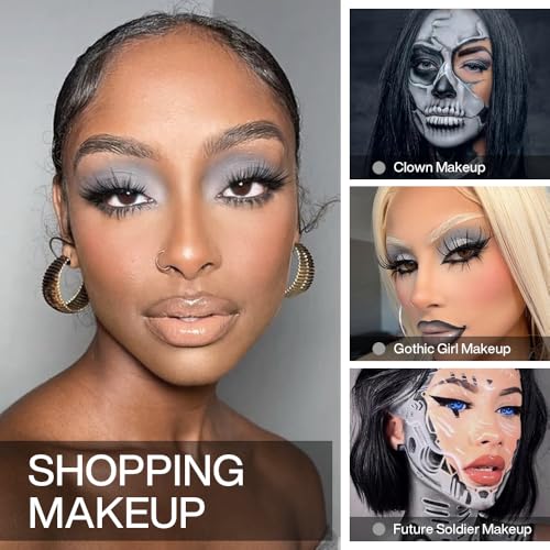 DE'LANCI Matte Grey Eyeshadow Single, Matte Gray Eyeshadow Palette For Cool Tone, Longwear Natural Punk Goth Gray Eye Shadow Makeup, Blendable Blue Grey Smoky Eye Makeup for Women Day & Night, #03
