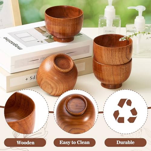 6 Pcs Esthetician Bowls for Facial Face Mask Bowls Esthetician Supplies for Women Mask Apply DIY Skincare Products Home Salon(3.54 Inch,Wooden)