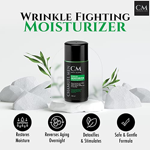 Daily Face Cream for Men with 2.5% Retinol Anti-Aging Moisturizer for Fine Lines, Dark Spots, and Wrinkles - Overnight Lotion (Pack of 2)