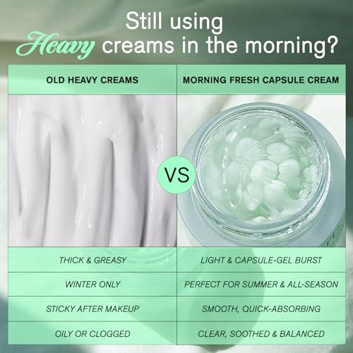 URBANAND Morning Fresh Capsule cream, Vegan Skin Care, Face Moisturizer for Skin Radiance, Lighgtweight gel for Glow Hydration, Korean Skin Care (5.07 fl oz.)
