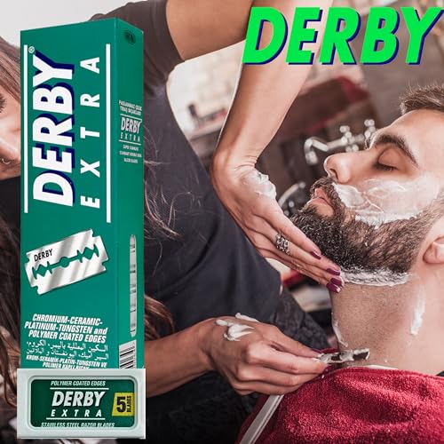 1000 "Derby Extra Professional" Double Edge Razor Blades for straight razor (1000)