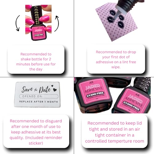 AK Luxe Cyano-Free Eyelash Extension Sensitive Glue ? Polyacrylate Adhesive, 5ml, 1?3 Sec Drying, 6?7 Week Retention, Low Fume, Water-Resistant, Professional Lash Artist Adhesive