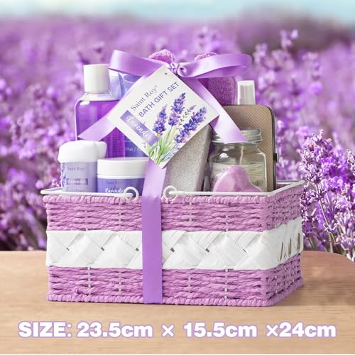 20 Pcs Spa Gifts for Women, Lavender Bath and Body Gift Basket, Spa Gifts for Women Bath and Body Care Set, Relaxing Bath Sets for Mom, Spa Kit, Birthday, Christmas, Mother Day, Anniversary