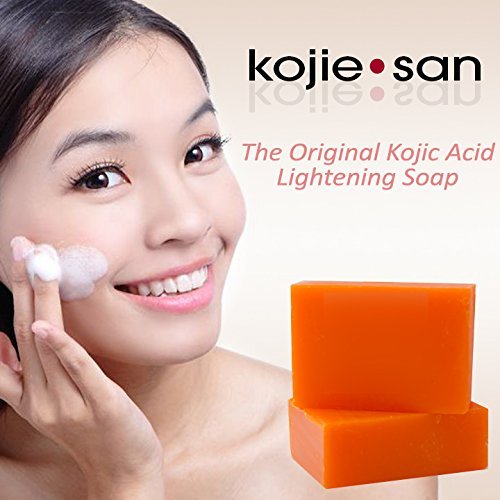 Kojie San Skin and Body Soap ? Original Kojic Acid, Dark Spot Remover Soap Bar with Coconut & Tea Tree Oil ? 65g x 4 Bars