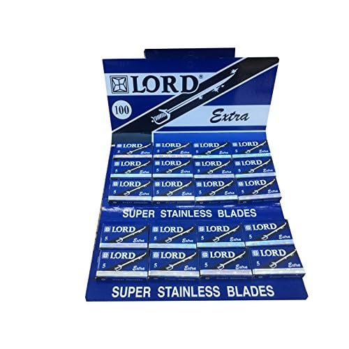 Lord Extra Double Edge Safety Razor Blades, 100 blades (20x5)