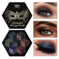 Black Smokey Eyeshadow Palette, Midnight Masquerade 21 Colors ? Spectrum of Black Matte Shimmer Glitter Eye Shadow for Halloween Goth Makeup, Highly Pigmented, Talc Free