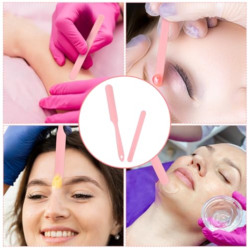 6 Pcs Silicone Wax Applicator Non-stick Waxing Applicator Hair Removal Sticks Applicators Spatula Beauty Cosmetics Waxing Applicators Reusable Hard Wax Scraper for Home Salon Body Use