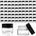 70 Pack Glass Sample Container, 10ml Empty Jars with Lids, 10 Gram Tiny Sample Jar Lip Balm Containers for Cosmetics, Lotion, Cream, Makeup, Samples, Wax, Skincare, Travelling, Retail Store