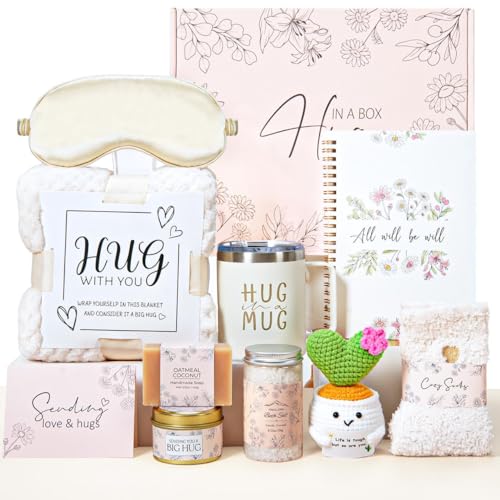Get Well Soon Gifts for Women ? Self Care Spa Gift Basket, Thinking of You Gifts Sympathy Care Package, Sending Hugs Recovery Gift Set for Birthday, Christmas, Wife, Mom, Sister & Friends